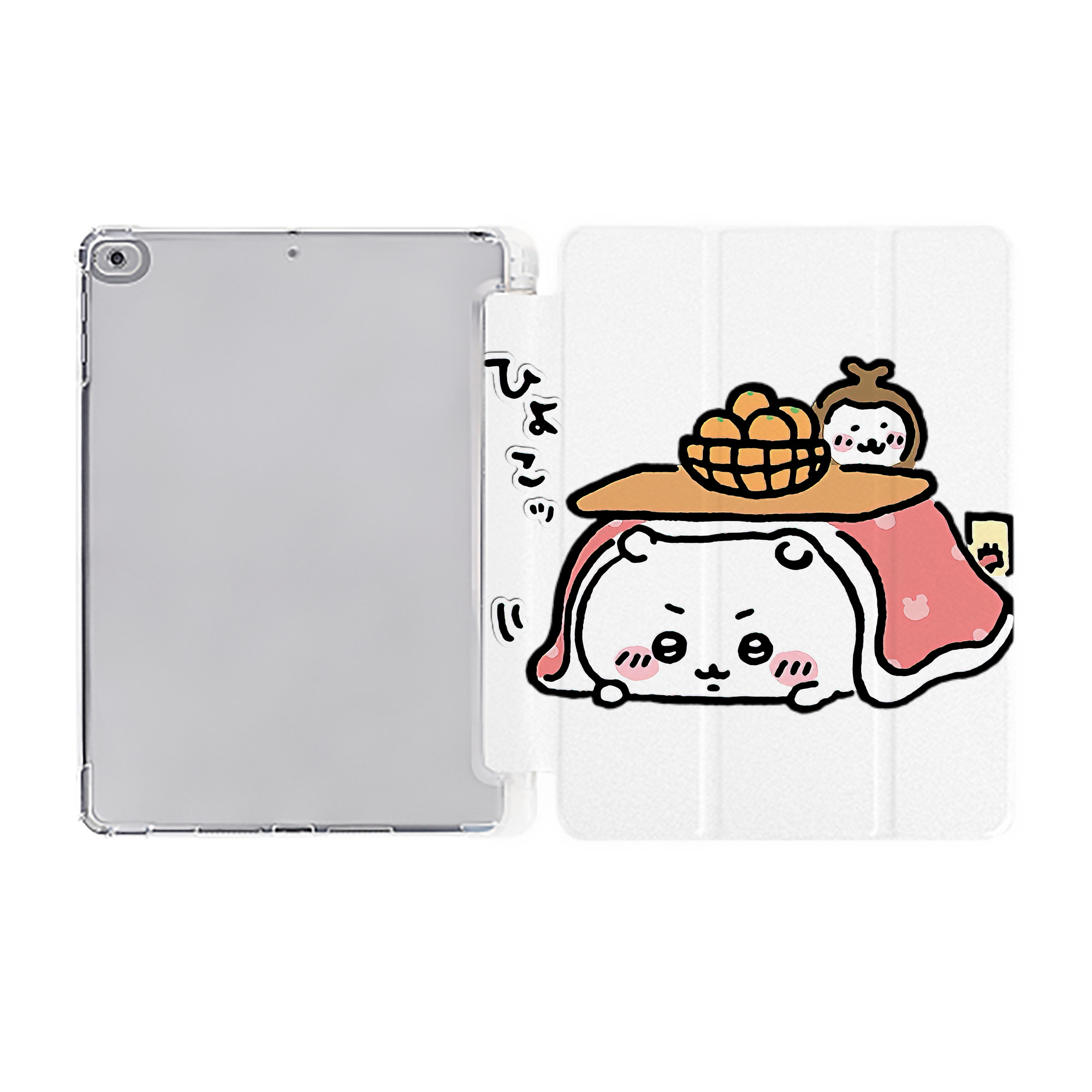 （画像用） ちいかわ ちいかわ Chii-kawa chiikawa IPad ケース ペン収納付き 三つ折りスタンド PUレザー×シリコン 対応機種9.5/10.5/10.9インチ